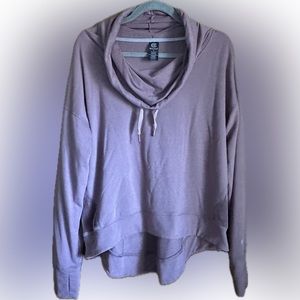 Women’s Champion Cowl Neck High Low Sweatshirt Mauve Size Large
